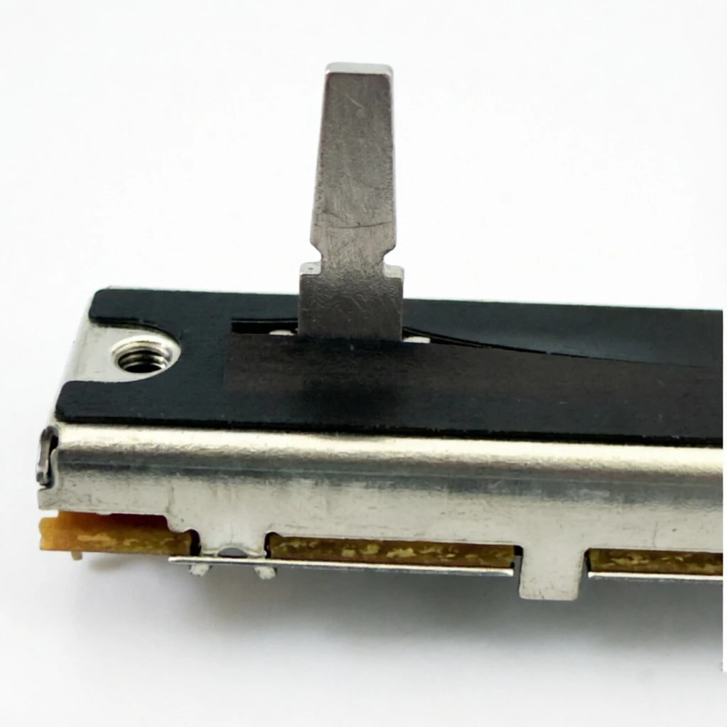 1PCS ALPS 128MM 슬라이딩 전위차계 푸셔 모노 B10K 10KB DJ 속도 레버 핸들 15mm 3핀 스트로크 100mm