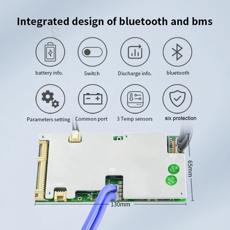 JBD 스마트 BMS 6S 8S 10S 12S 14S 15S 16S 18S 20S 21S 22S 리튬 이온 BMS Lifepo4 100A 80A 50A 40A 24V 36V 48V 60V NTC 내장 BT