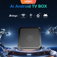 Velec Smart AI Smart TV Box 8 + 128 ГБ 8K Видео Android 15 Домашние развлечения Медиаплеер для NETFLIX Youtube с голосовым пультом дистанционного управления