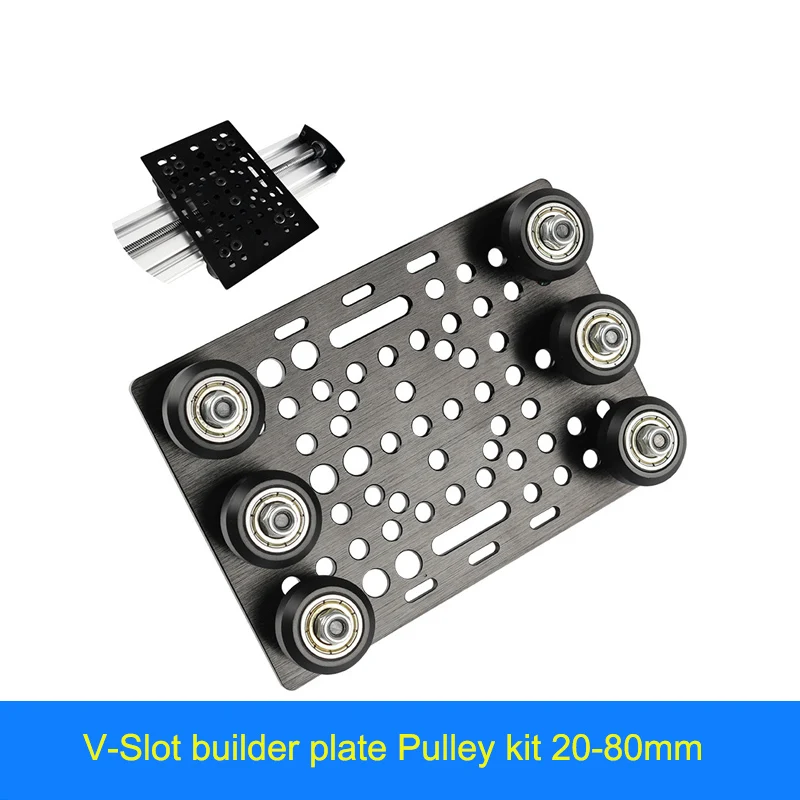 Kit 20-80mm CNC Engraving Machine V-slot Construction Plate Pulley For 3D Printer Accessories