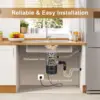 Garbage Disposals with Power Cord, Coutinuous Feed Food Waste Disposal with Sound Reduction (EM 200) 6