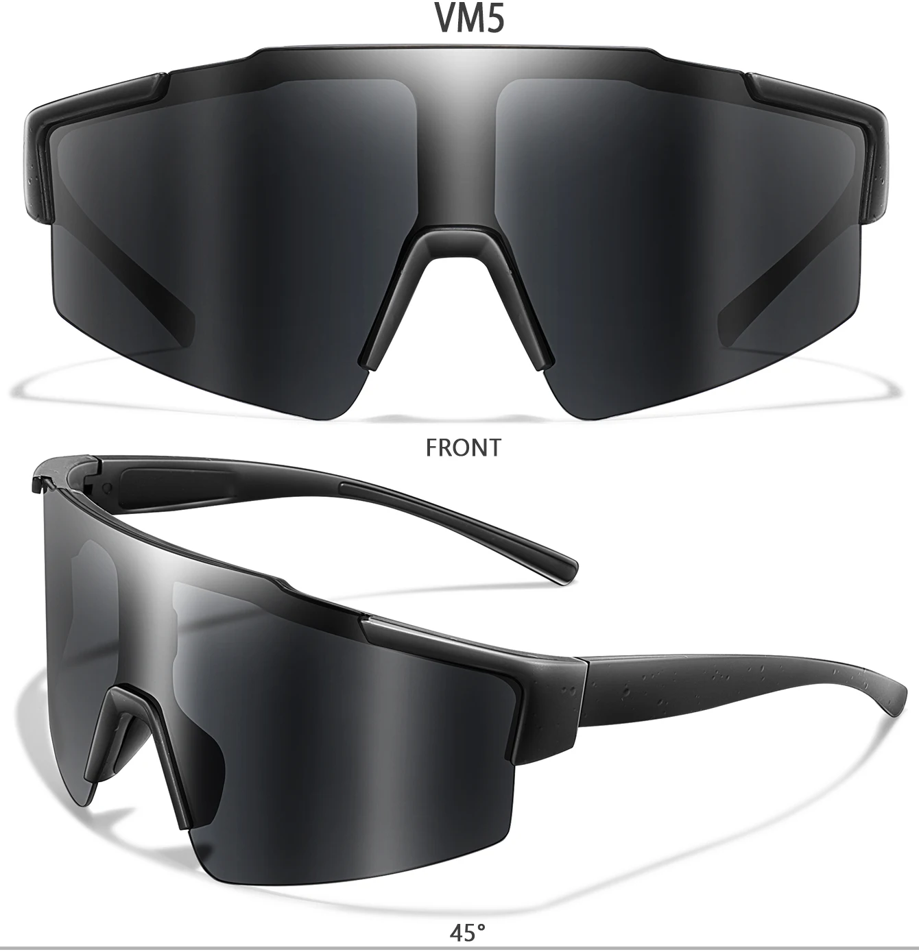 Description Picture 5 of item3 Pairs Fishing Sunglasses Sports Men Women Bike Glasses Cycling Mtb Bicycle Eyewear Large Windproof Goggles UV400