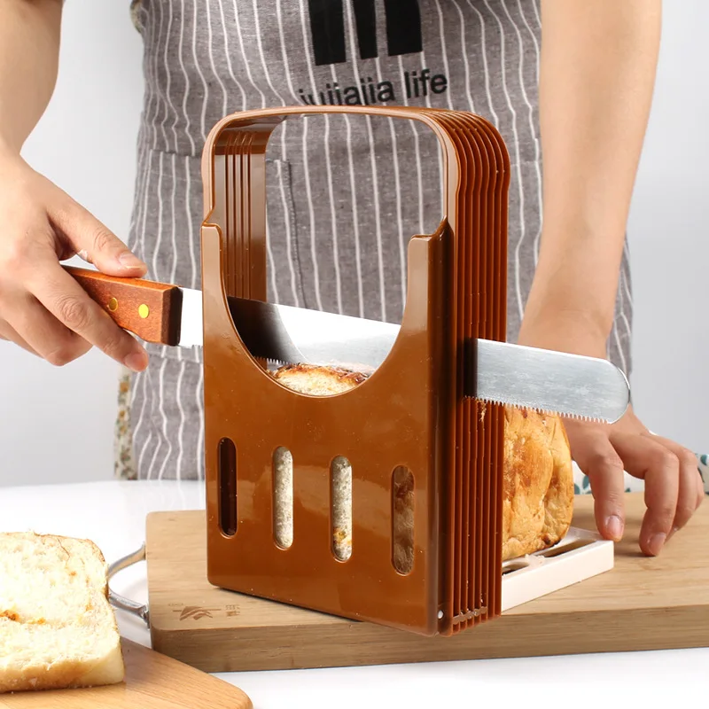 Bread Slicer Homemade Bread Loaf Cutter Tool Foldable Adjustable