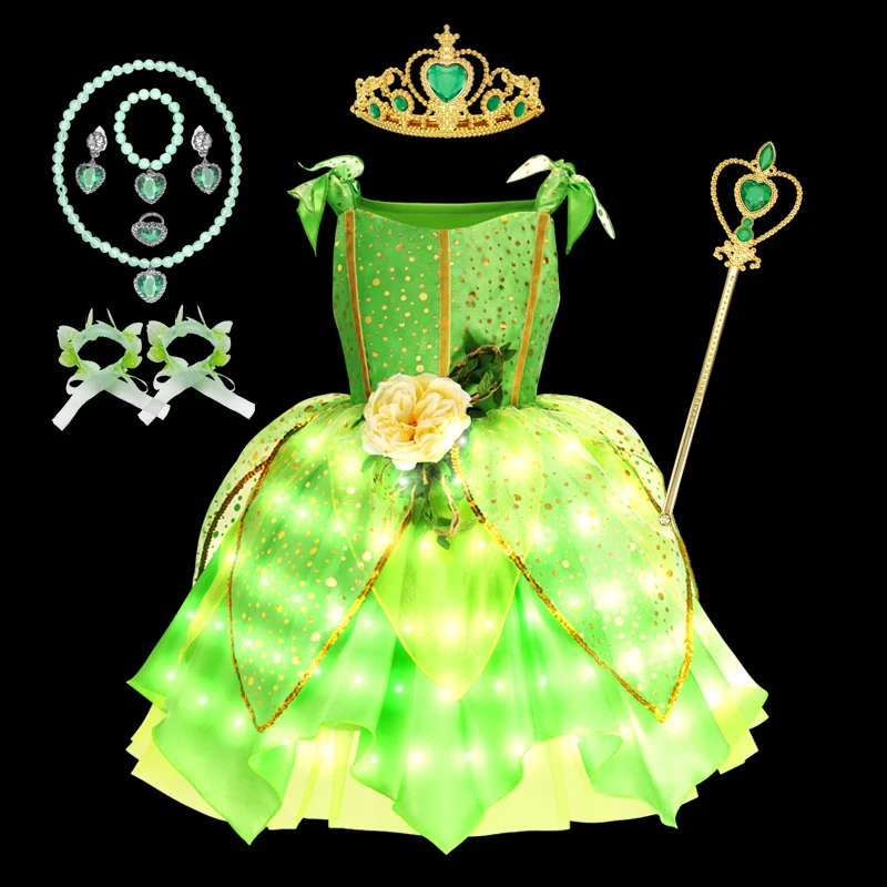 زي فتاة الجنية الزهرية، فستان تنكر تينكربيل، فستان...