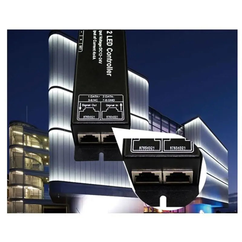 ABNR LED DMX512 4CH 디지털 디스플레이 디코더 디밍 드라이버 LED DMX512 디코더 (RGBW 스트립 라이트용) DC12-24V 4A/CH