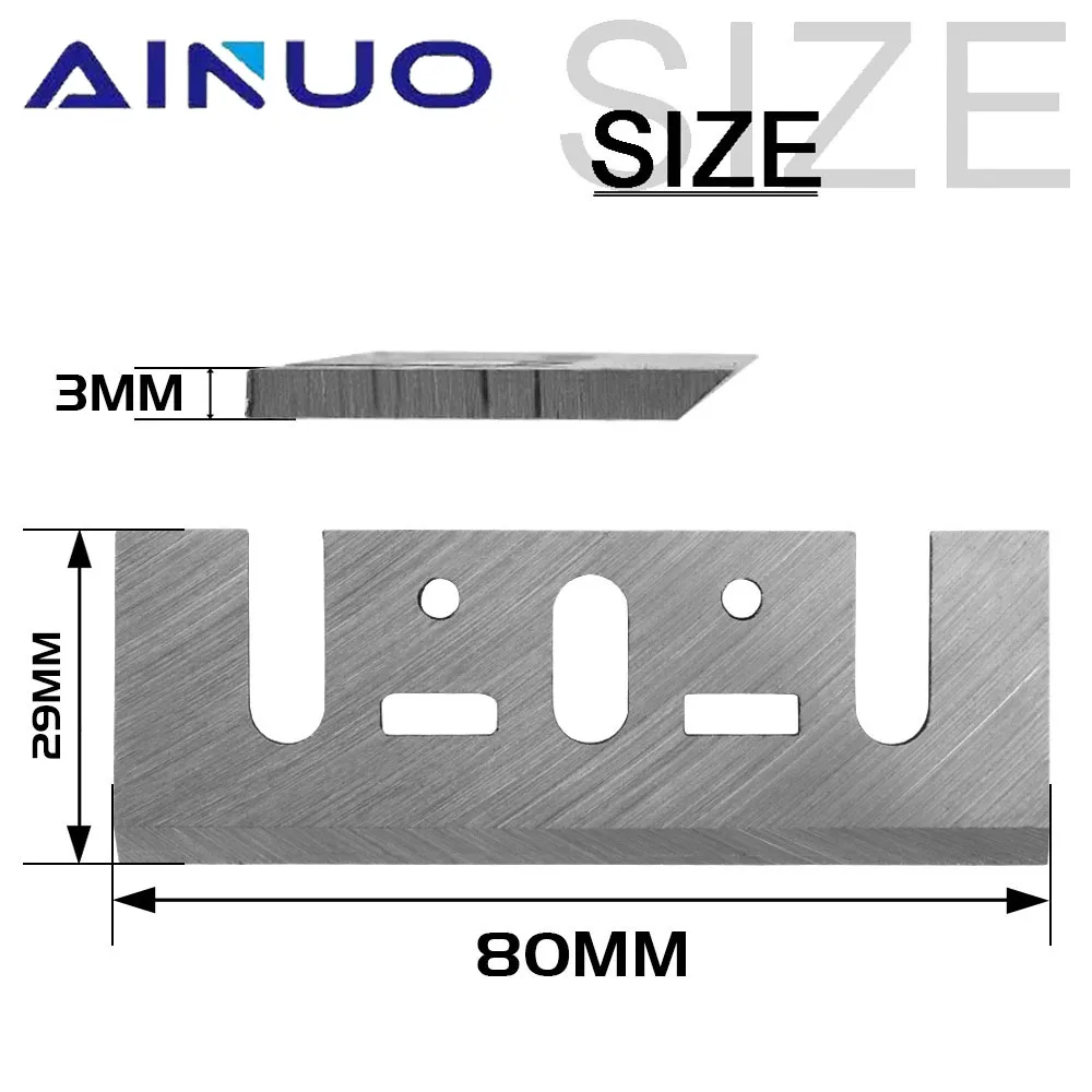 2Pcs 80mm Wood Planer Blade Electric Planer Set Knife Replacement Blade Woodworking Machinery Parts Fits For Makita 1900B