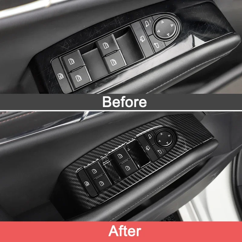 Car engine start button cover car engine start button sticker car styling stickers car button repair stickers Car Window Glass Lift Switch Button Cover Trim Sticker For Mazda 3 Axela BP CX-30 DM Accessories