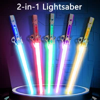 Retractable Lightsaber Laser Sword Rave Flashing Cosplay Weapon Light Stick FX FOC Blaster Battle Toy for Children 1
