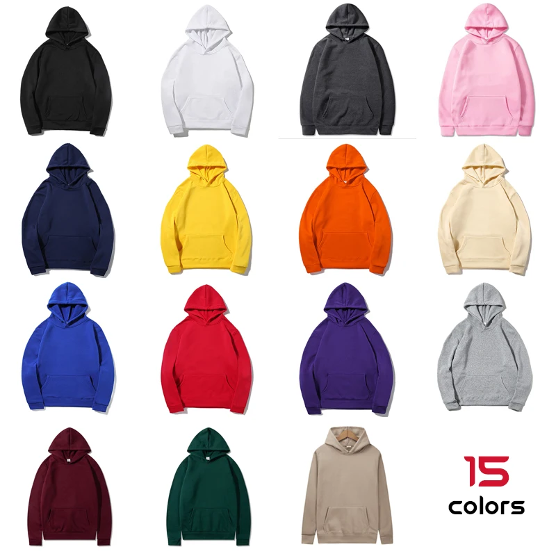 Men's Basic  Hoodie Plain Hoodies For Couple Basic Loose Pullovers Hoodies Women Unisex Hip Hop Korean Fashion Sweetshirts