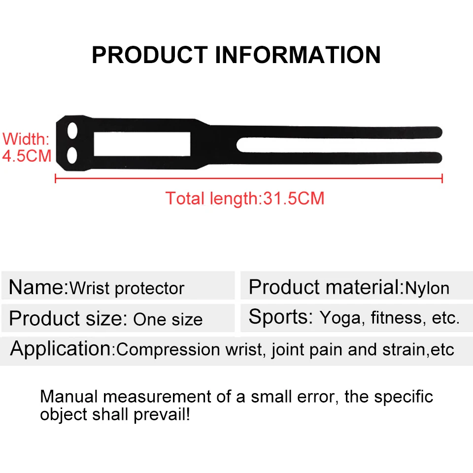 1Pcs Adjustable Soft Sports Yoga Wrist Band Pain TFCC Tear Injury Brace Fitness Sprain Protection wrist brace,wrist guard,wrist support band,wrist support