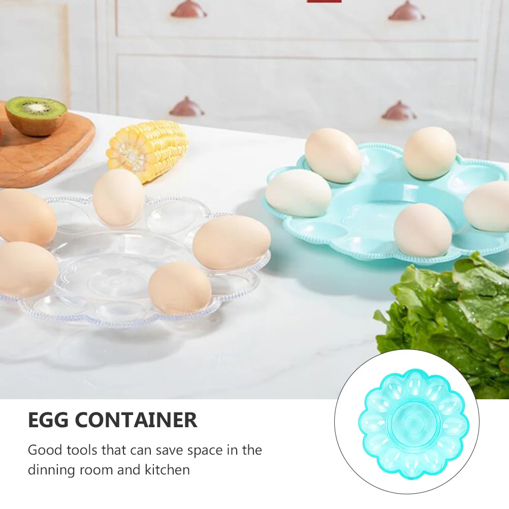 4 Pcs Egg Tray Stackable Egg Container Kitchen Egg Holder Plastic Egg Box Home Storage Trays Kitchen ganization Solutions 2