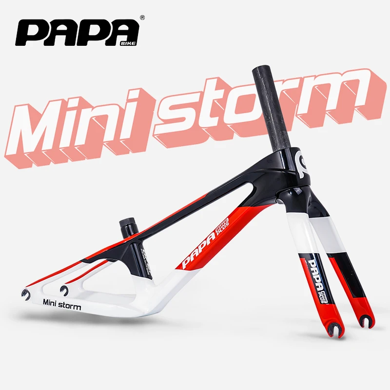 PAPA BIKE Mini Storm T700 Carbon Bike Frame Ultra Light Racing 