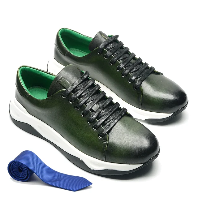 Classy Man Sneakers Luxury Brand Designer Lightweight Cowhide Genuine Leather Casual Social Men's Oxford Shoes Autumn Winter 1