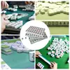 Mini Mahjong Set Lightweight Mahjong Sets Clear Engraving Mini Tile Game Travel Accessories For Travel Schools Trips Dormitories 4