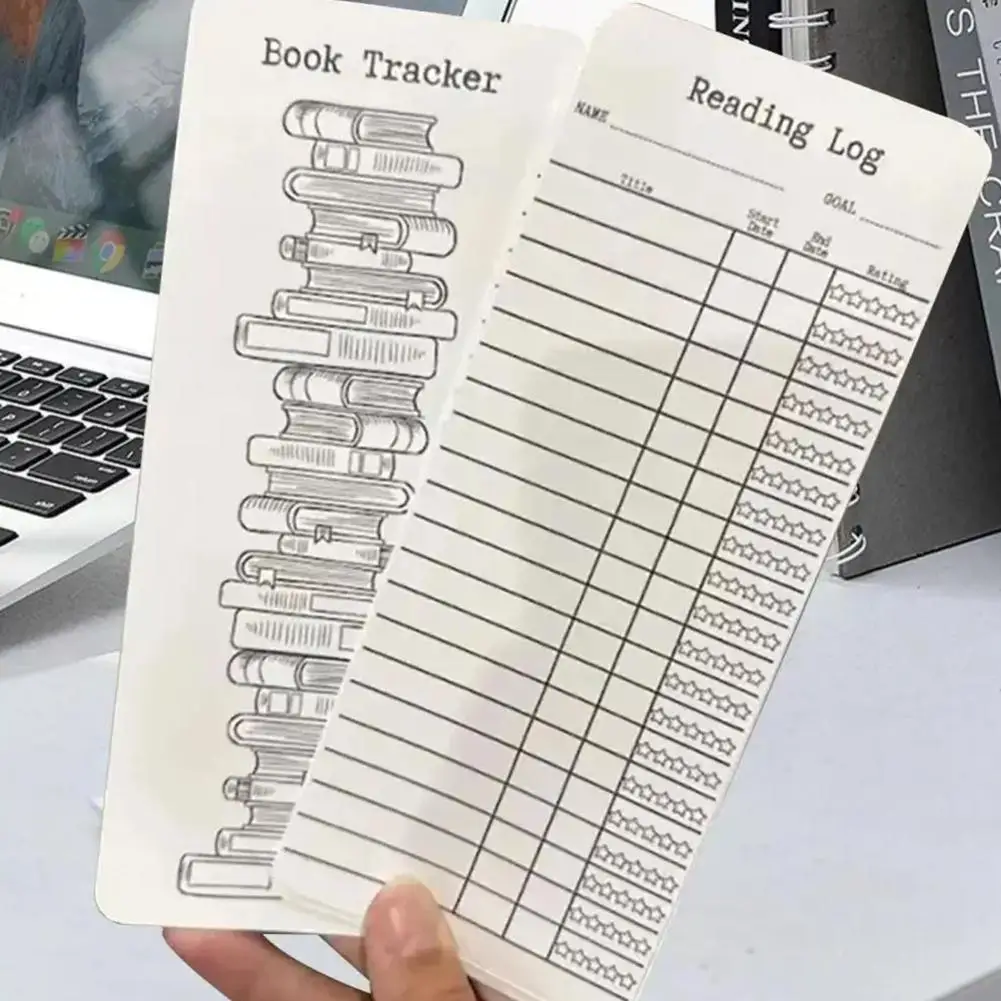 NEW 12pcs/Set Reading List Bookmark Double Sided Book List Reading Log Bookmarks Challenge TBR To Be Read School Supplie