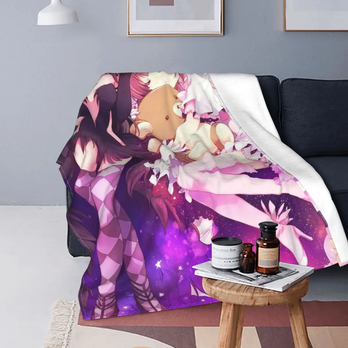 Akemi Kaname Anime Flannel Throw Blankets Puella Magi Madoka Magica