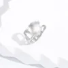YCP  new simple micro inlaid zircon V letter ear bone clip without ear hole temperament ear clip 4