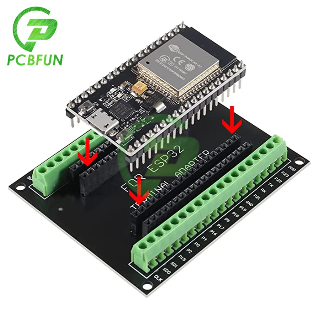 ESP12/E Breakout Board GPIO 1 into 2 Compatible with NodeMCU32S