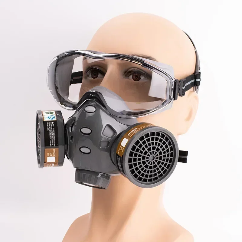 Anti-Fog Gas Mask Industrial Painting Spraying Respirator Safety Work Filter Dust Proof Full Face Formaldehyde Protection
