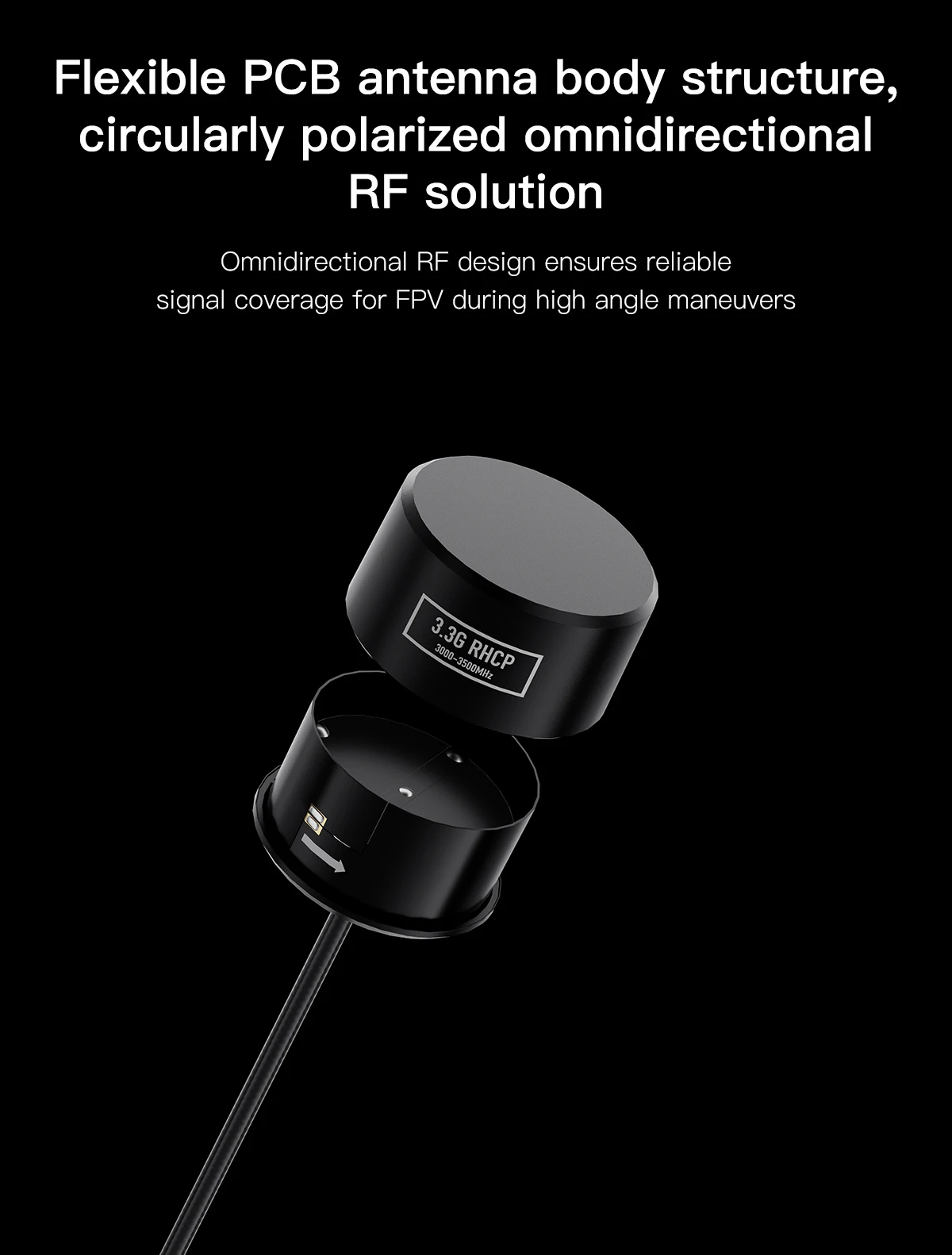 GEPRC MATEN 3.3G 3W VTX PRO Antenna Input Voltage for 40