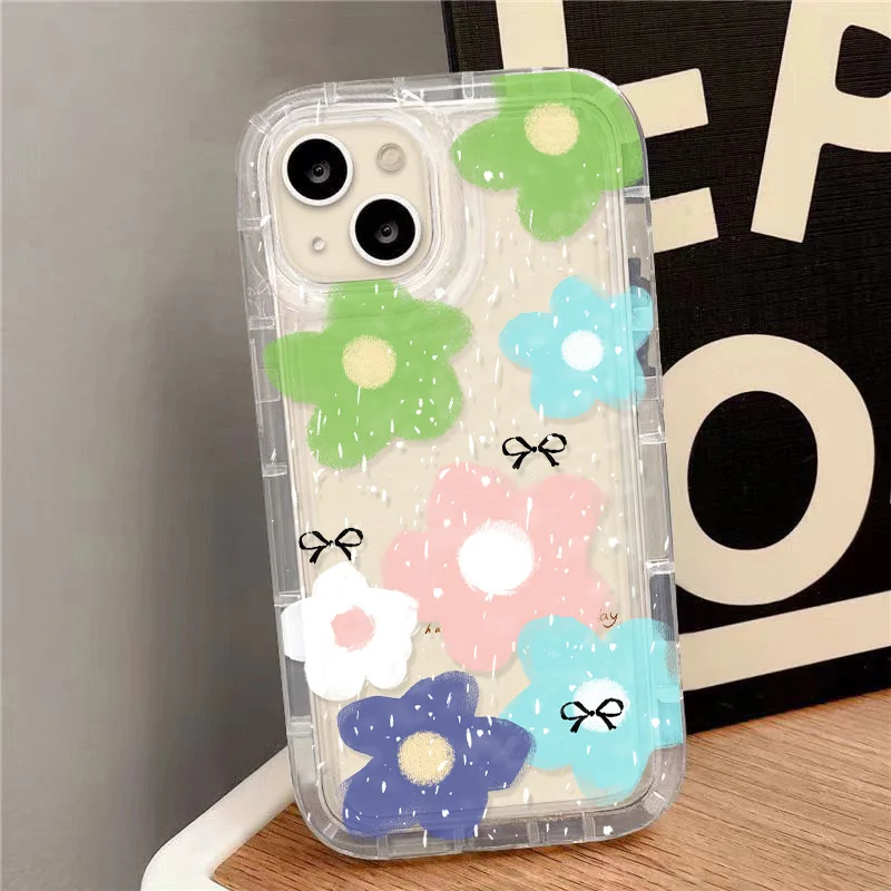 

Flower Airbag Case For Xiaomi Poco X3 Pro Case Redmi Note 8 11 Pro Note 9 10 Pro Max 9C 9A Coque Poco M4 M5 Mi 11 Lite Cover