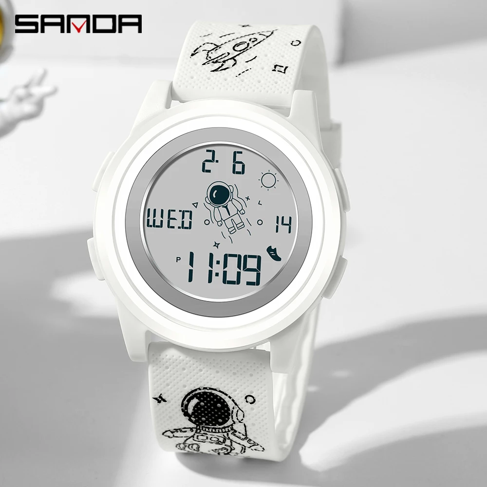 SANDA Sports Men Watch Fashion Multifunction Digital Wristwatch for Male 50M Waterproof Electronic Clock Relogio Masculino diy electronic kits clock light control temperature alarm clock multifunction diy welding exercise led fun alarm clock kits