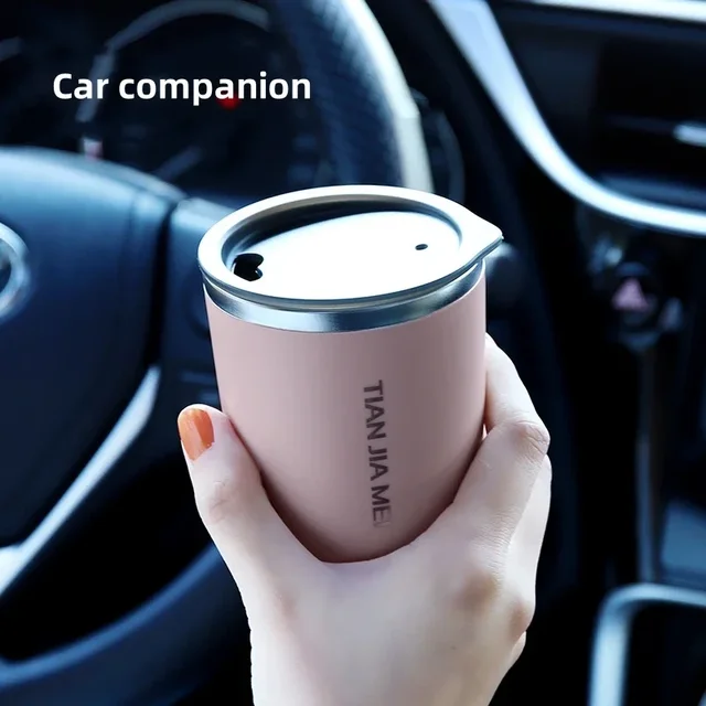 Tasse thermos portable exquise pour hommes et femmes, acier inoxydable 300, tasse à eau simple, tasse à café au lait pour le bureau et la maison, 304 ml 3