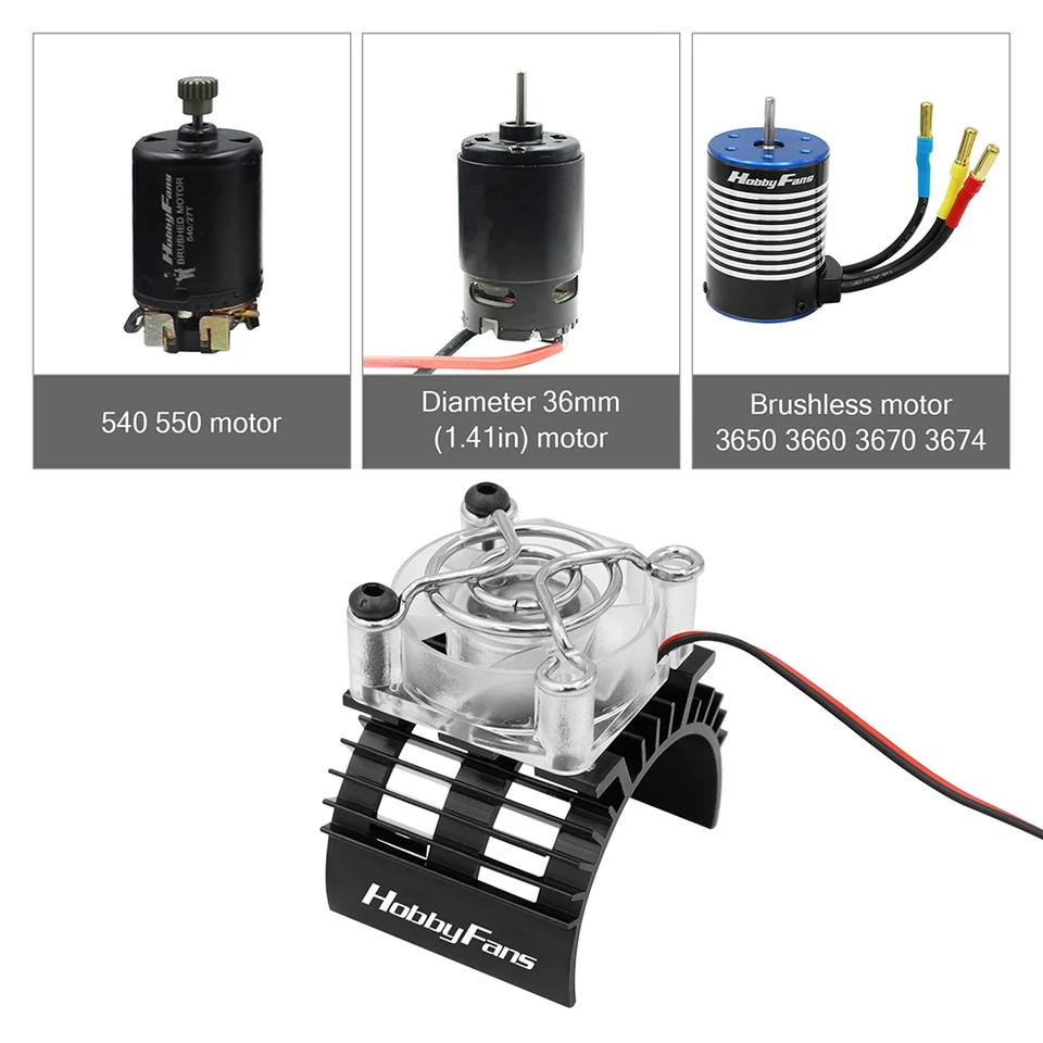 RC Motor Kühlkörper Lüfter - Für Traxxas VXl-3S 5-7,4V Fernsteuerauto