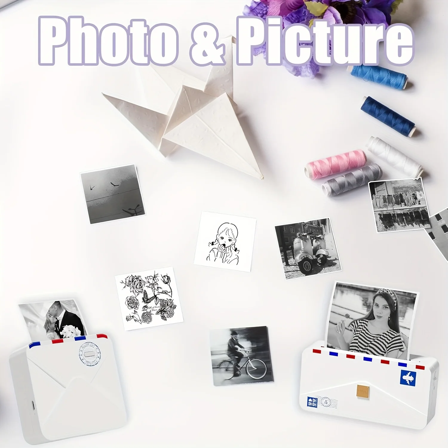 T02/M02X/M02L White Sticker Paper - 3 Rolls of Self-Adhesive Thermal Printer Paper, 53mm x 3.5m, 10 Years Preservation