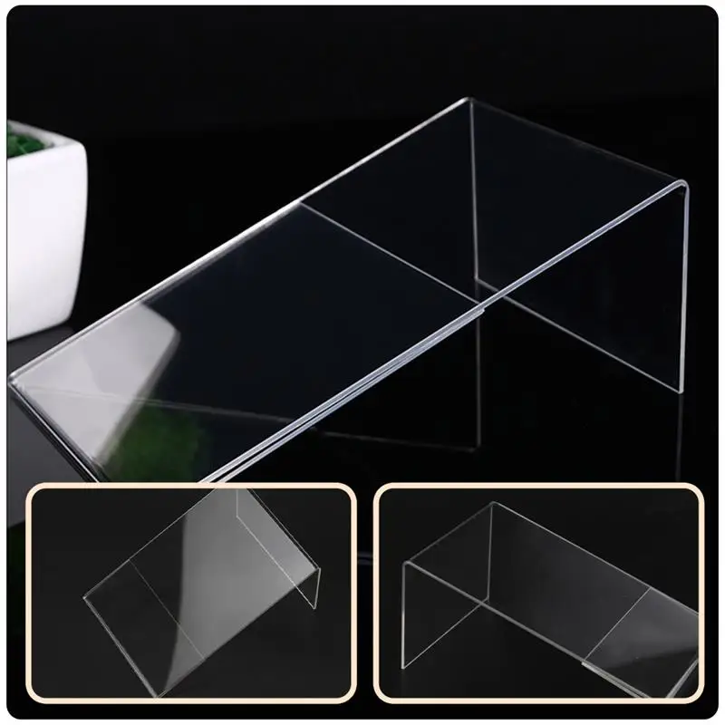 Acrylic Display Stand Price Tag Price Display Card L-Shape Slanted Sign Holders Desktop Paper Menu Pictures Holder 9Pcs price display stand