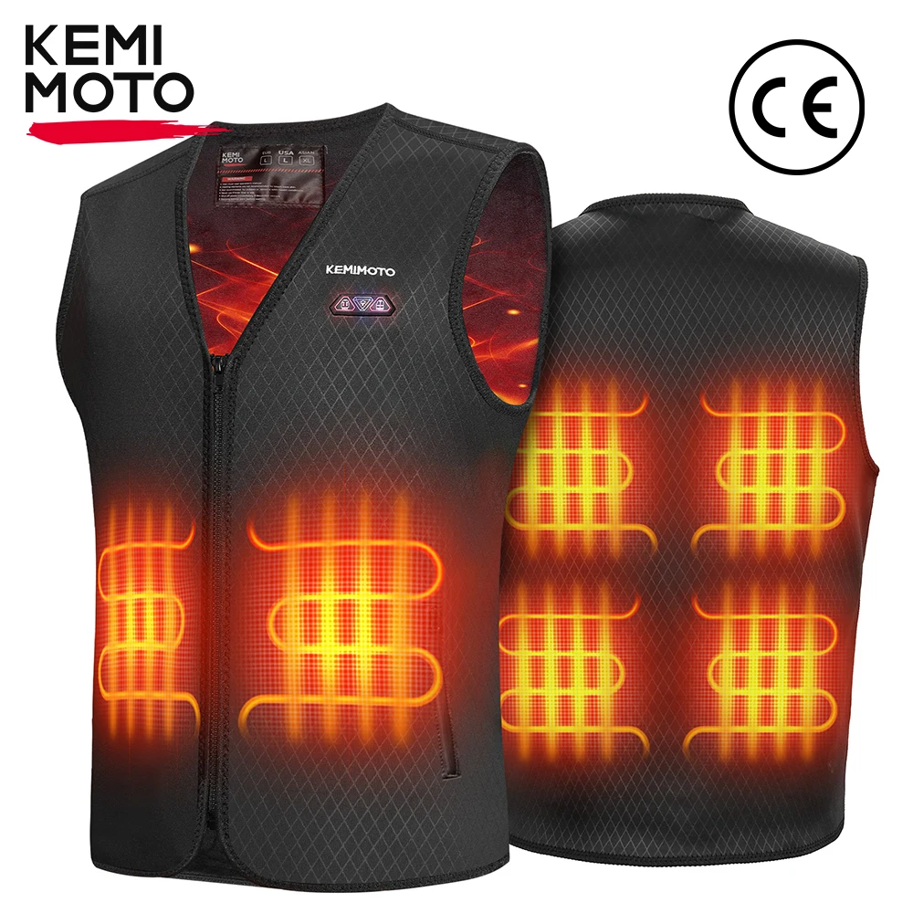 KEMIMOTO Unisex Winter Heated Vest with USB Electric Smart Heating