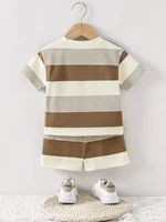 2025 nouveau bébé été Cool respirant tricot col rond T-Shirt + short 2 pièces ensemble tenue pour garçons filles infantile enfant en bas âge vêtements 2