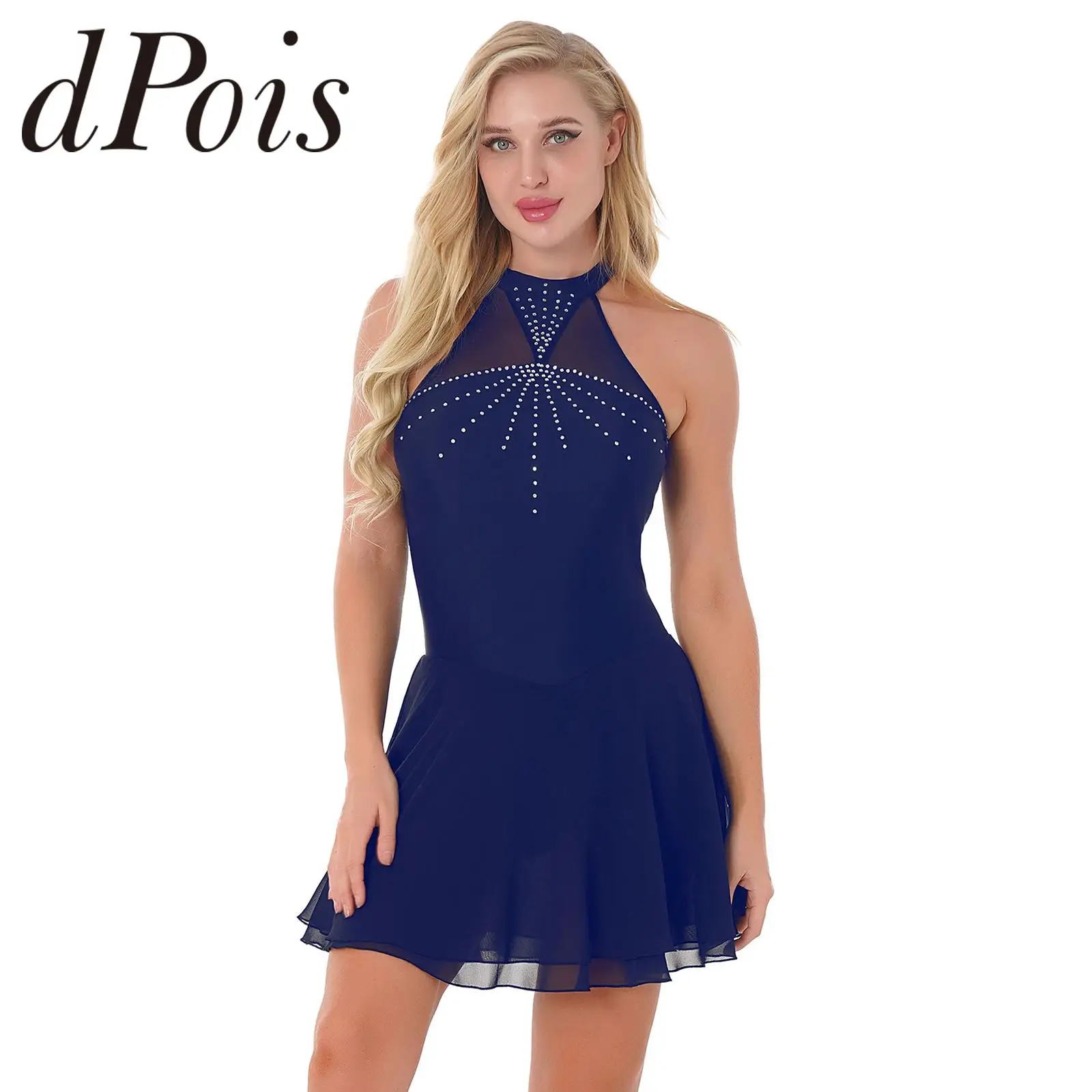 Women's Figure Skating Dress Sleeveless Ballet Gymnastics Dance Leotard