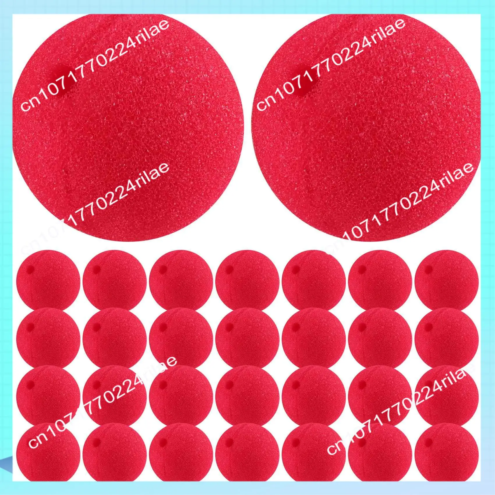 A17Z 30PCS 2X2inch 코스프레 코 파티 할로윈 의상 용품 Christamas를위한 빨간 광대 코