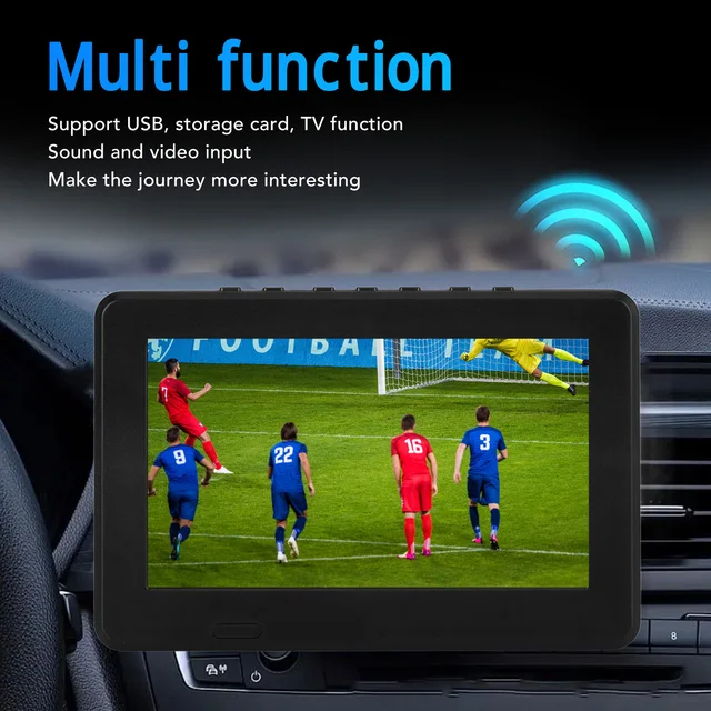 Portable LED Digital TV Portable Digital TV 7 Inch ATSC USB Storage Card TV Function Rechargeable 1080P LED Digital Television
