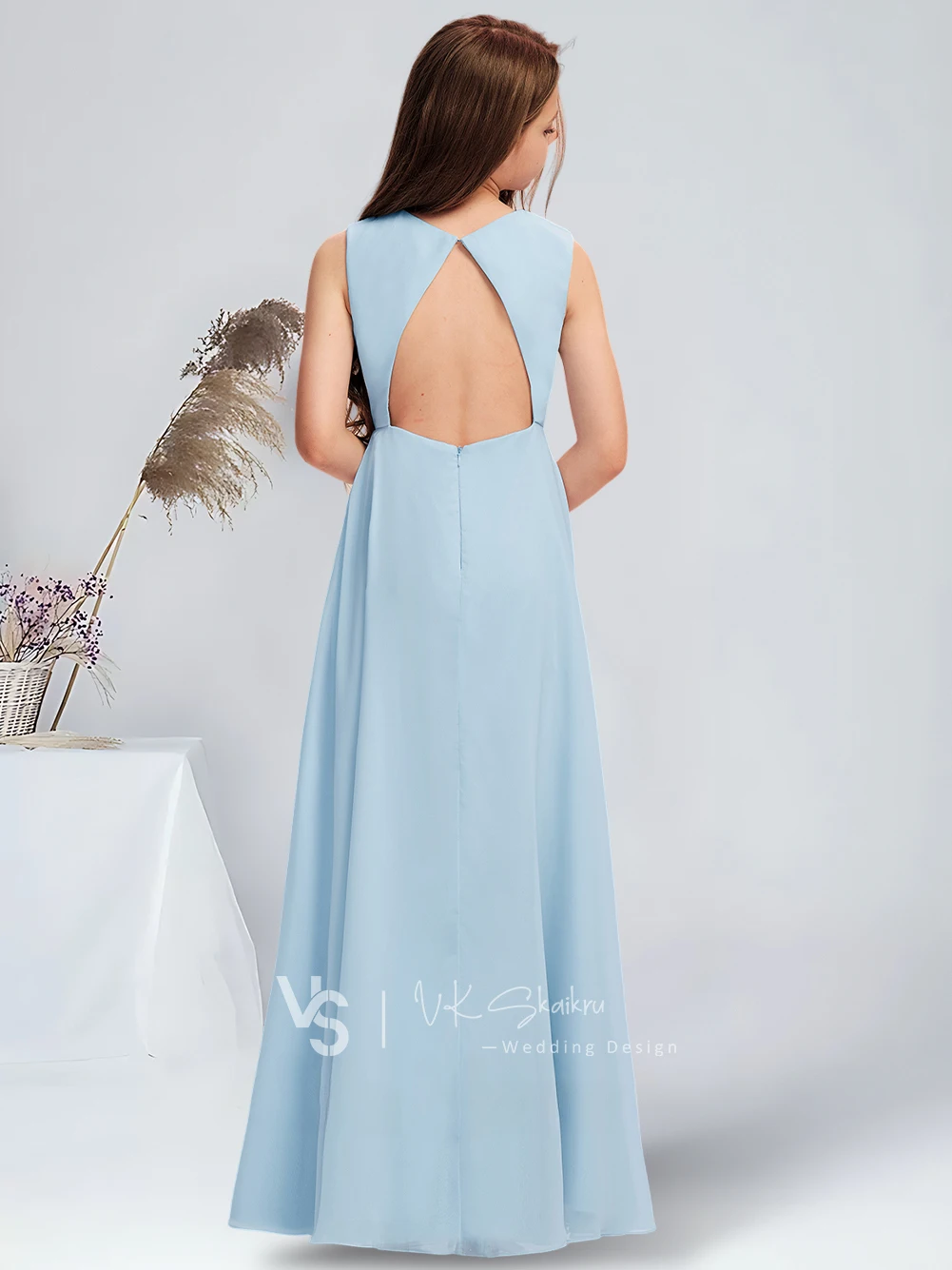 princess polly baby blue dress Boho Junior Bridesmaid Dresses Royal Blue Floral... From Weddingpromgirl,  $95.5 main image 1