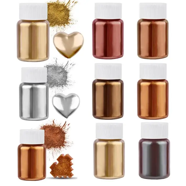 20ml/Bottle Mirror Metal Texture Pearl Powder Soap Candle Epoxy Resin Mold Pearl Pigment DIY Jewelry Crafts Making Accessory
