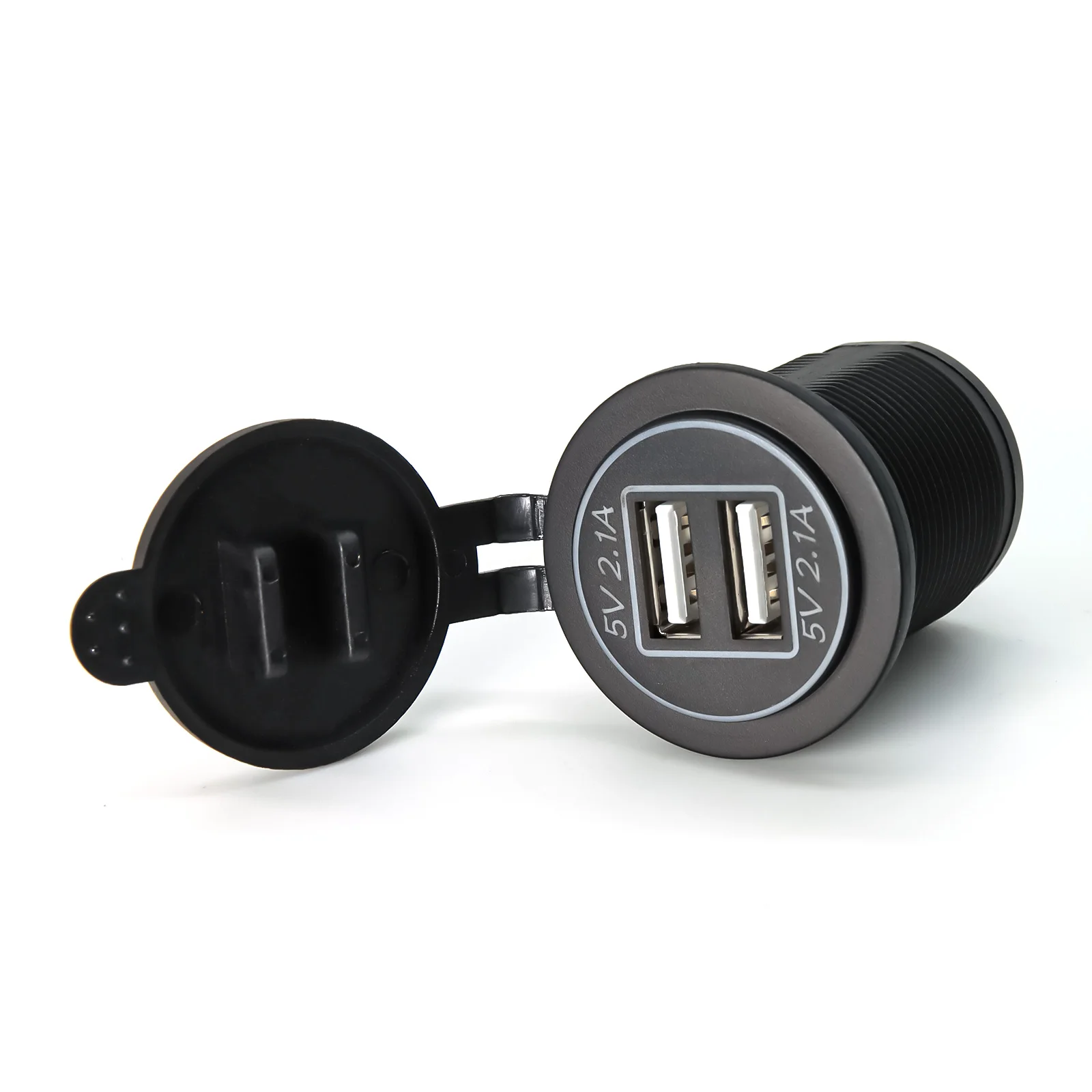 Dual USB Charger Socket 2.1A Car Universal Cigarette Lighter Waterproof USB Ports Fast Charge For Smartphone Car Boa