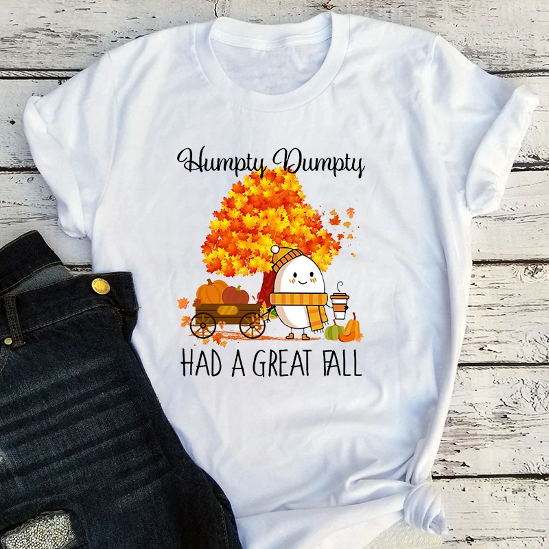 

Cute Fall Shirt Had A Great Fall Tee Autumn Thanksgiving Tee Teacher Fall Shirts Fall Season Clothes Pumpkin Women Tops M