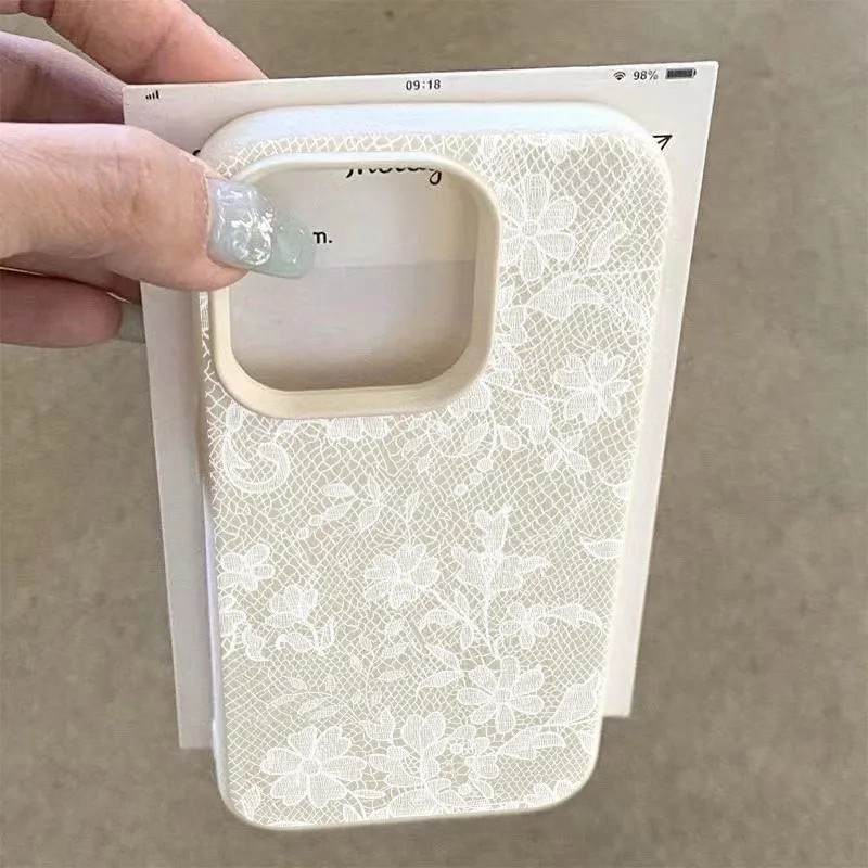 Elegant White Lace Floral Phone Case