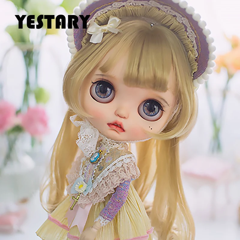 

YESTARY BJD Doll Wig For Blythe Size Dolls Accessories Wig Toy Tress For Dolls High Temperature Silk Flax Jellyfish Head Hair