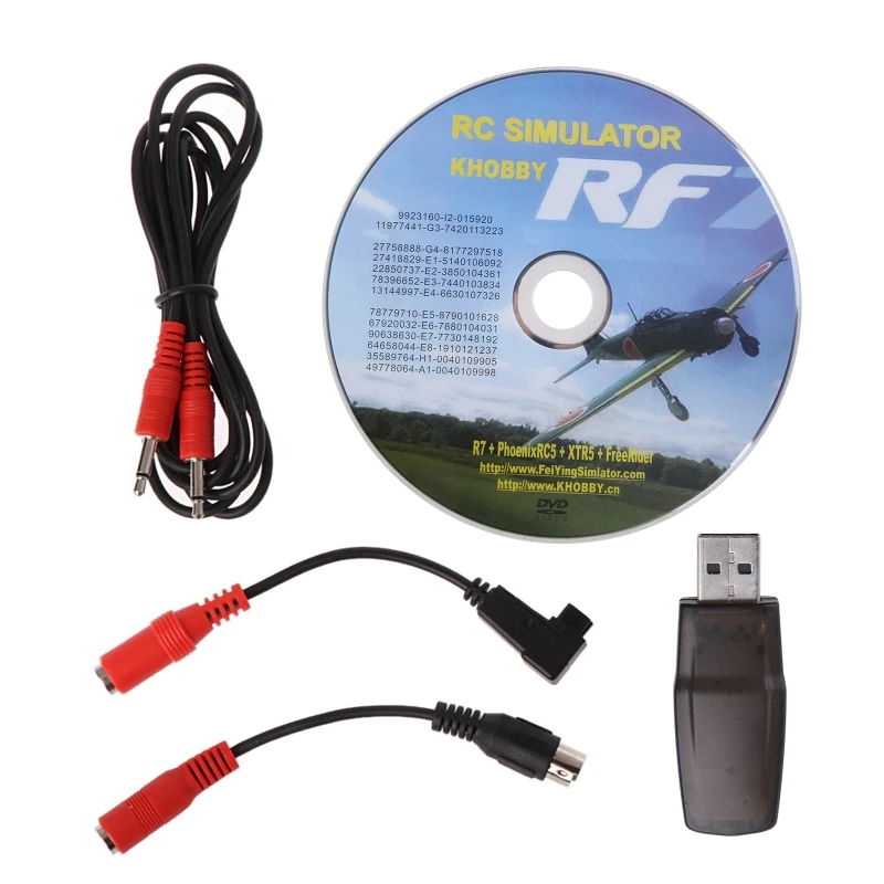 Радиоуправляемый USB-симулятор полета 22 в 1 с кабелями для G7 Phoenix 5 0 Aerofly XTR VRC FPV Racing. |