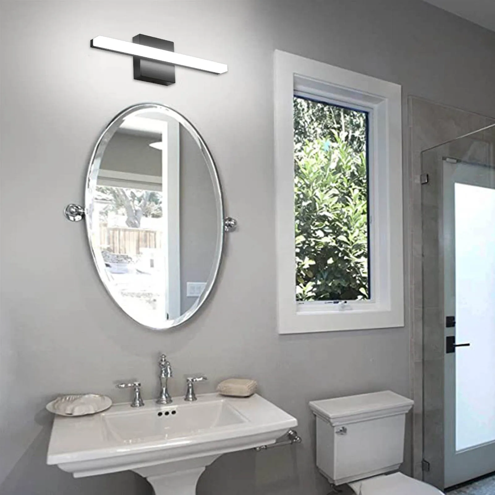 ZK50 LED Vanity Light 15.7 Inch 6000K White Light Over Mirror Wall Mounted Modern Vanity Bar For Bathroom Bedroom