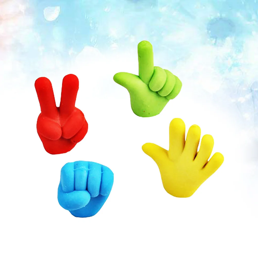 

4 PCS Stationery Pencil Eraser Kid Student Three-dimensional Cartoon Creative Office