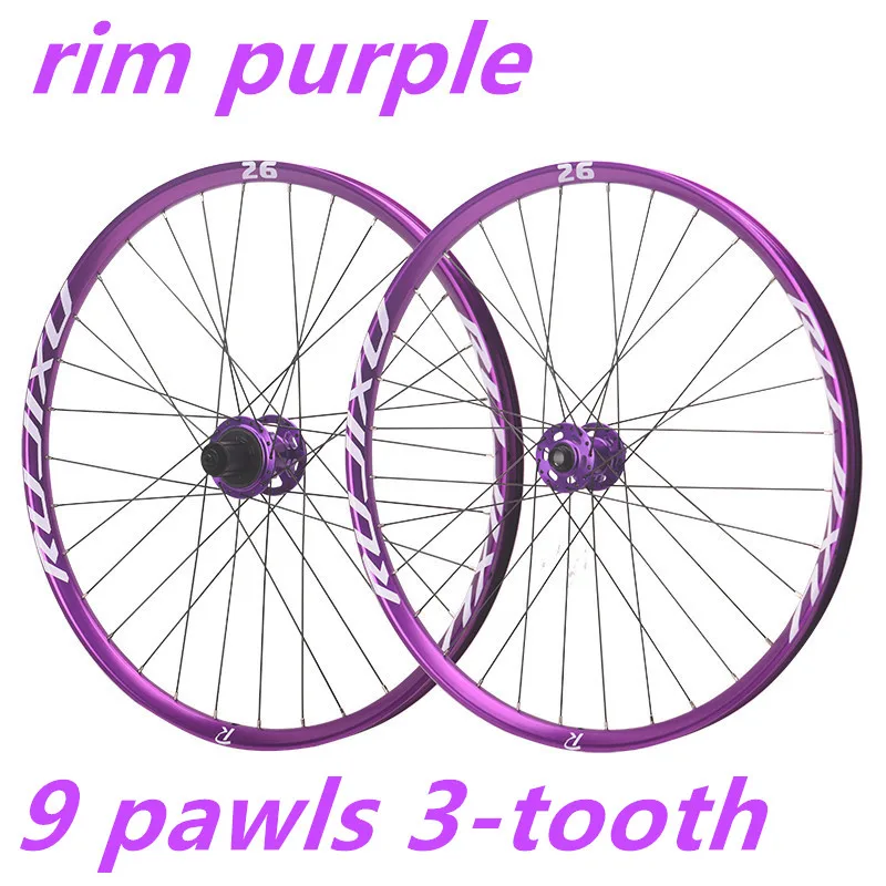 

RUJIXU 9 Pawls 3-tooth MTB Bike Wheelset 29 26 27.5 AM Enduro XC 33mm Wide Rim 142 Thru Axle 135 QR Bicycle Wheel