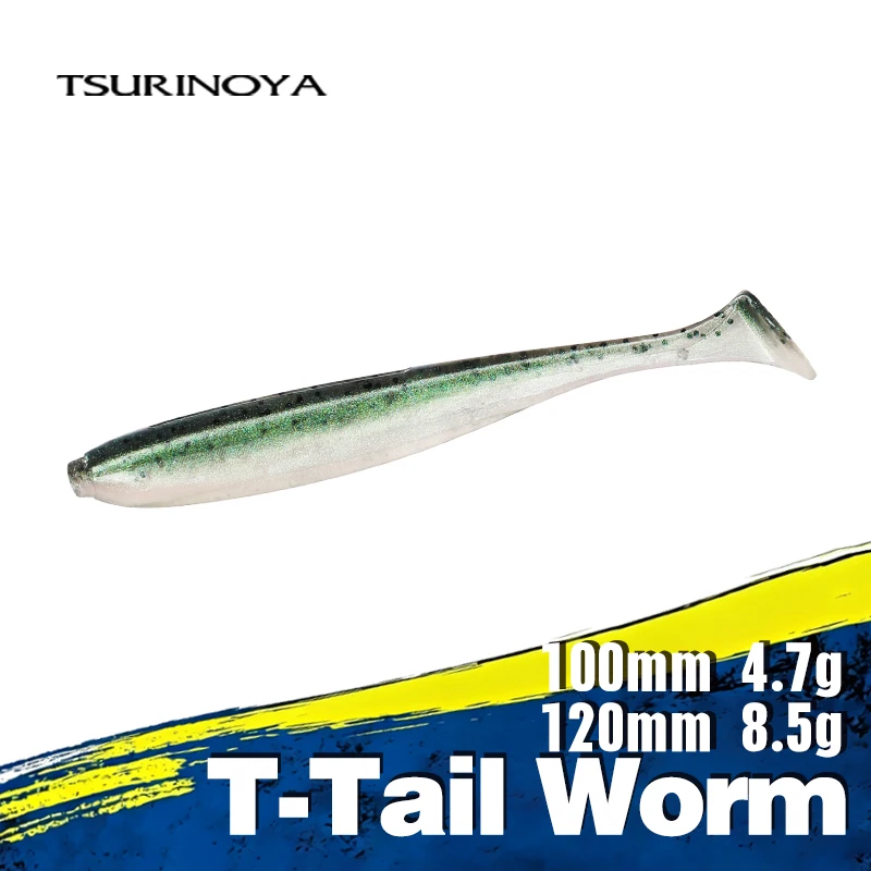 TSURINOYA Weiche Köder T Schwanz Wurm 3,94 Zoll 4,72 Zoll Künstliche Weiche Silikon Köder Für Bass Karpfen Angeln Wobbler Fügen Fischgeruch