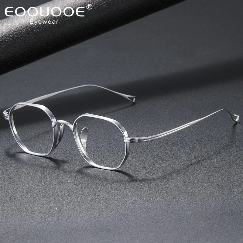 

Pure Titanium Glasses Frame Men Women Vintage Square Myopia Optical Prescription Eyeglasses frames 2022 New Titan Retro Eyewear