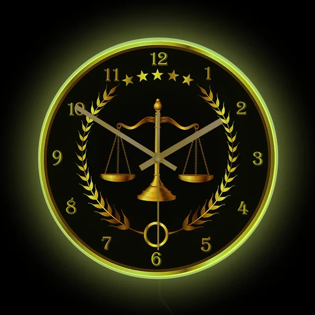 Scale Of Justice LED Nightlight Clock A Perfect Addition to Any Home or Office