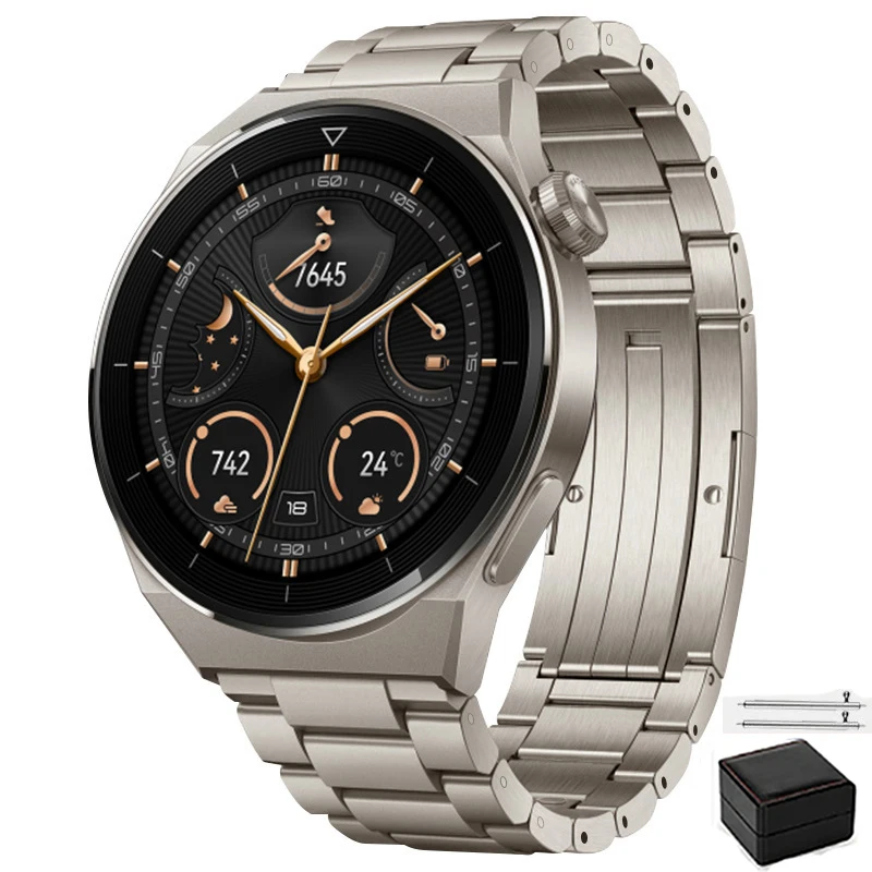 Titanium Alloy Metal Quick Fit Watch Strap with DLC Coating Version Compatible for Huawei Watch4/GT3/GT 3Pro/GT2 Pro/ Gt 2 46mm