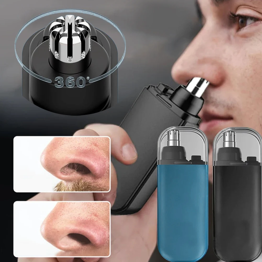 

Men Women Mini Nose Hair Trimmer USB Charging Dual-Edge Blades Electric Portable Nose Hair Trimmer, Cleanlook Nose Hair Trimmer